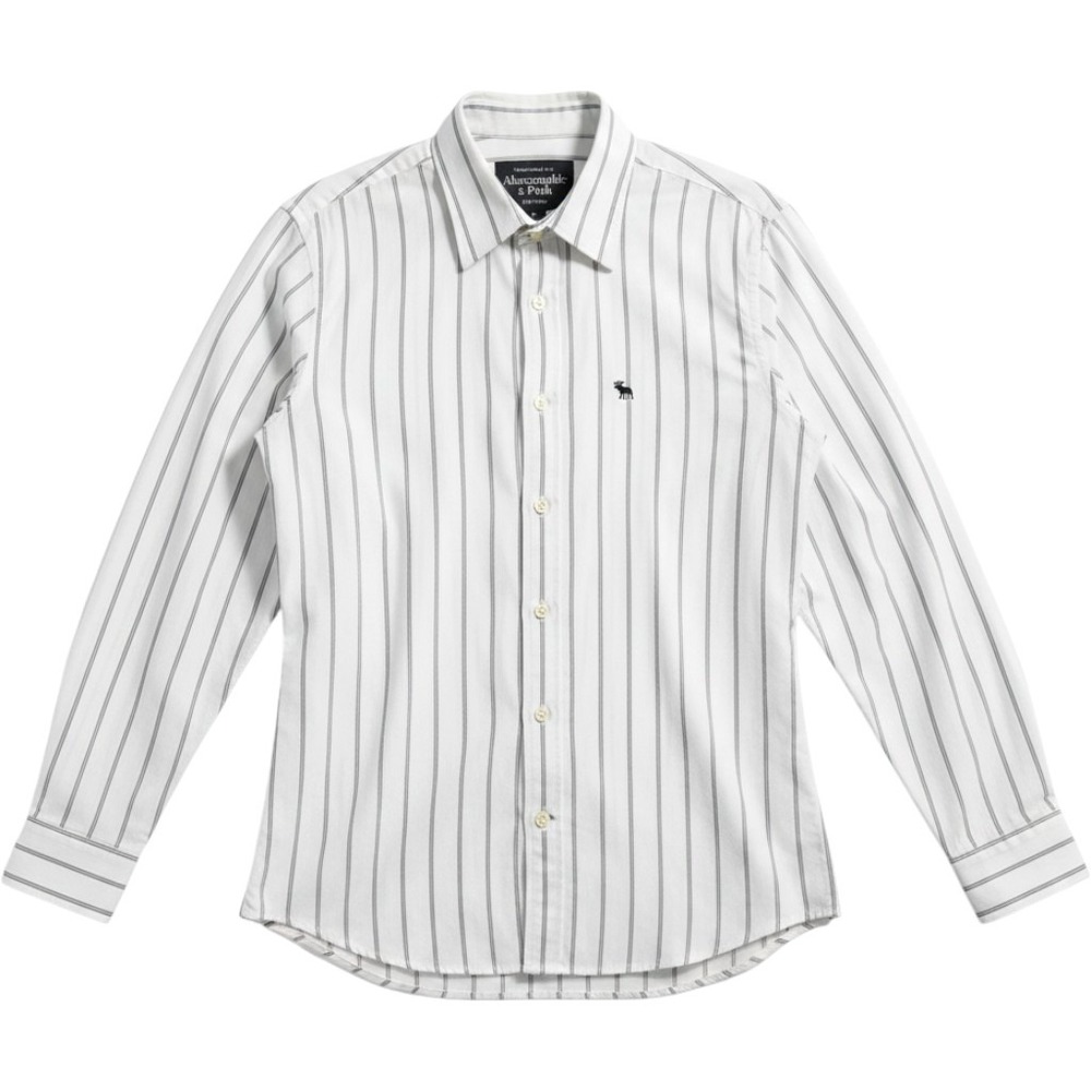 Vintage Y2K Abercrombie & Fitch Muscle Fit Striped Shirt Men's L Moose